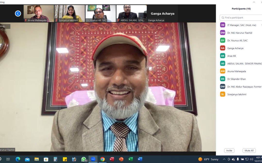 SAARC PhD Progress Meeting held on 27 December 2023 in Virtual Mode